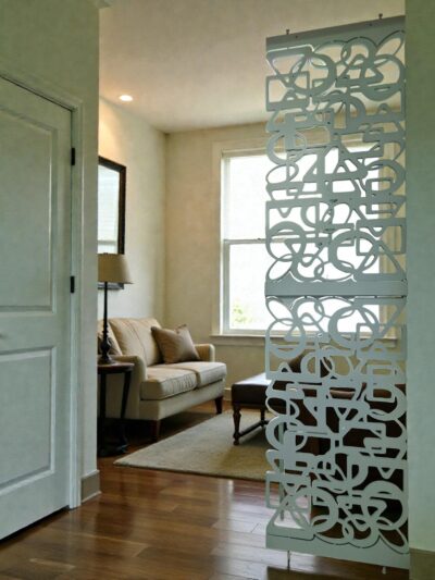 perete decorativ alb